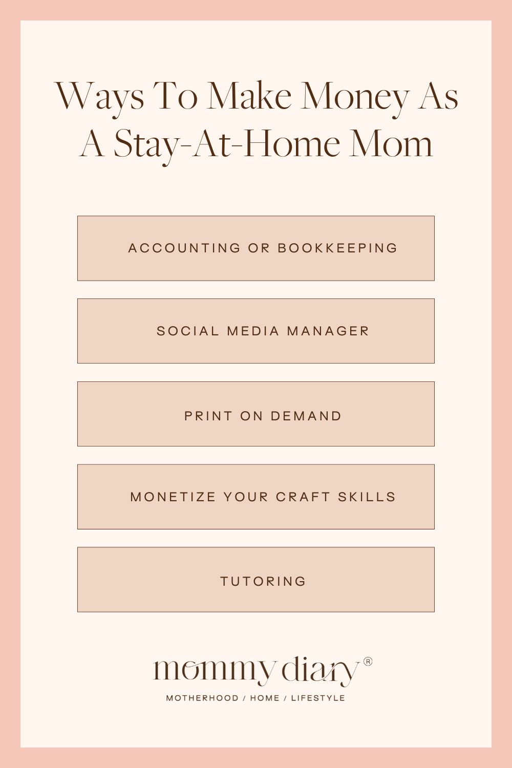 ways to make money as a stay-at-home mom