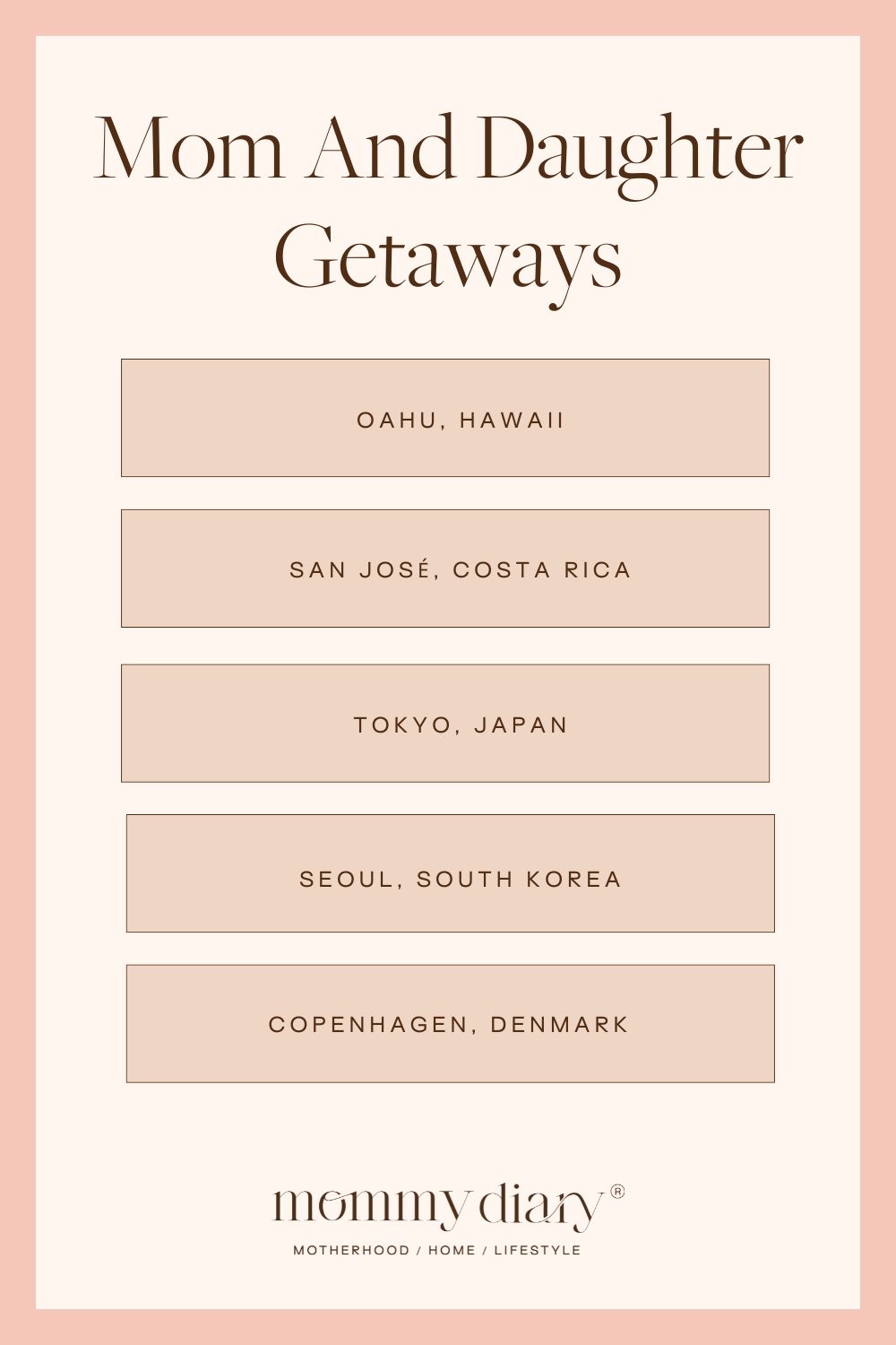 mom and daughter getaways list