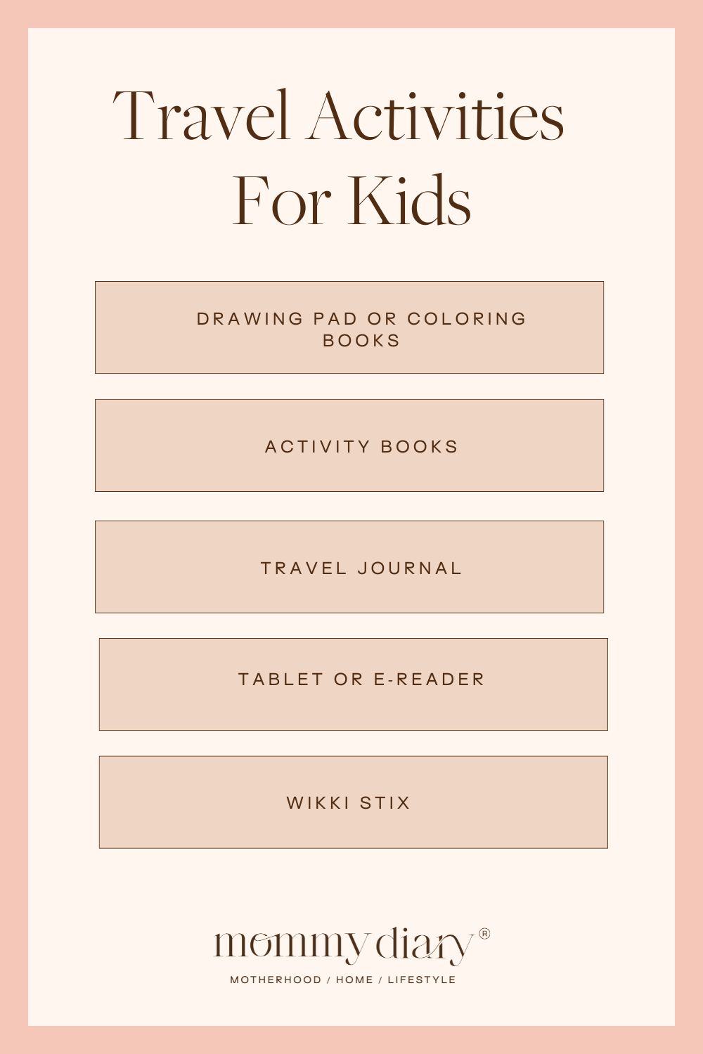 travel activities for kids