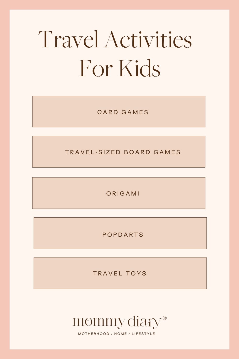 travel activities for kids