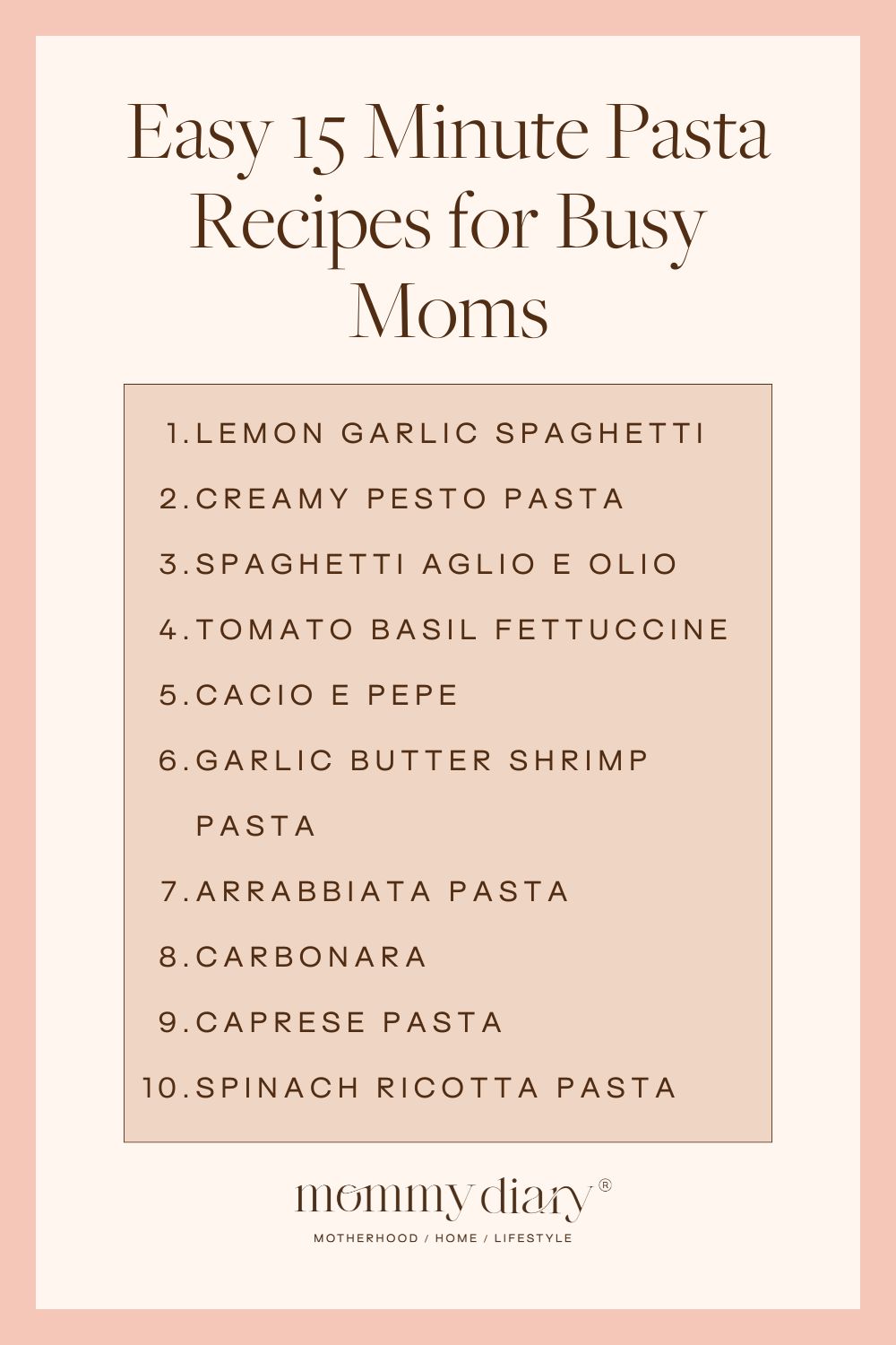 easy 15 minute pasta recipes for busy