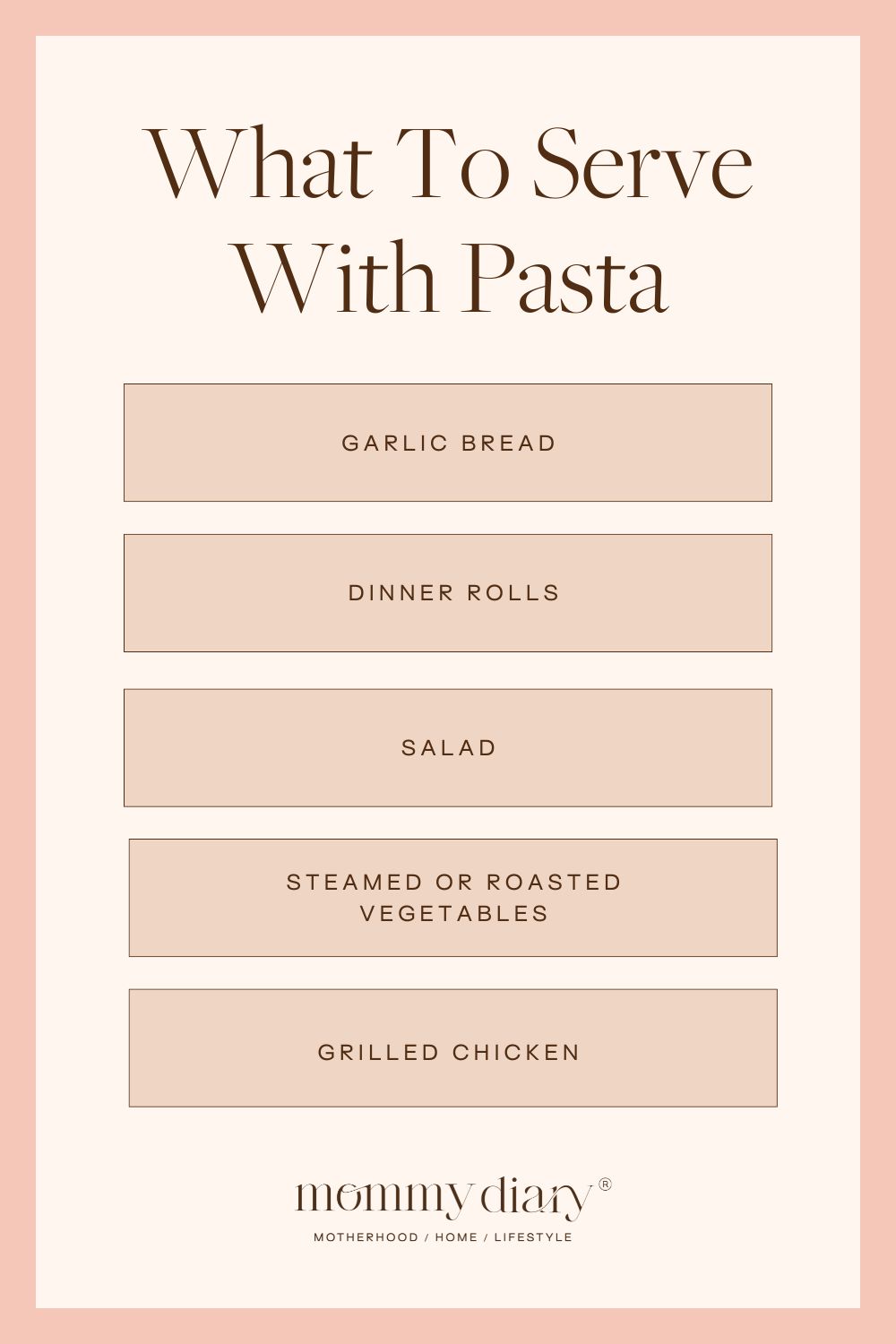 what to serve with pasta