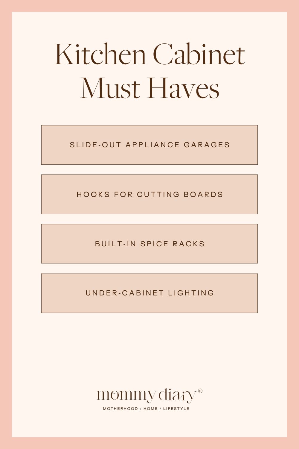 kitchen cabinet must haves