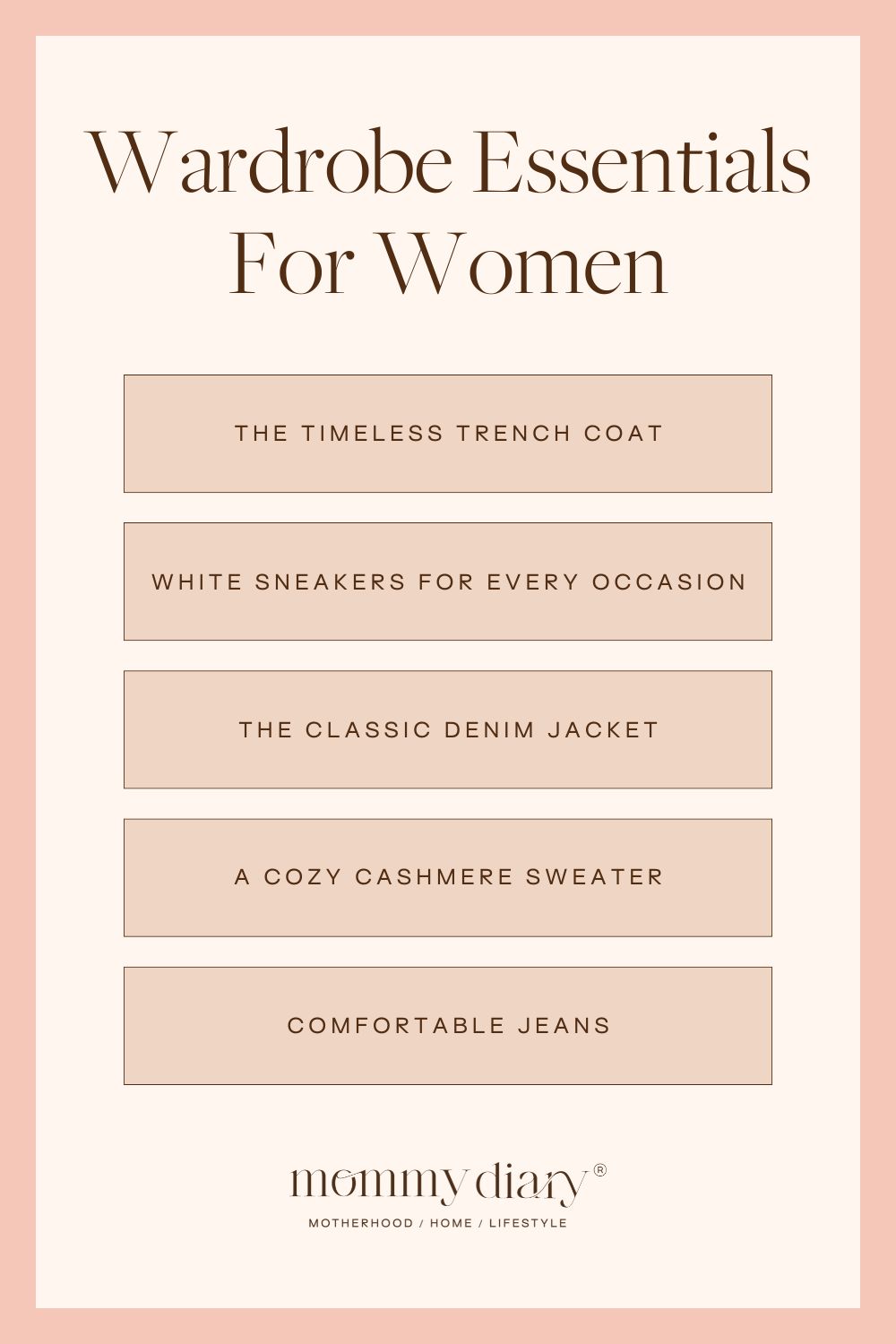 wardrobe essentials for women list