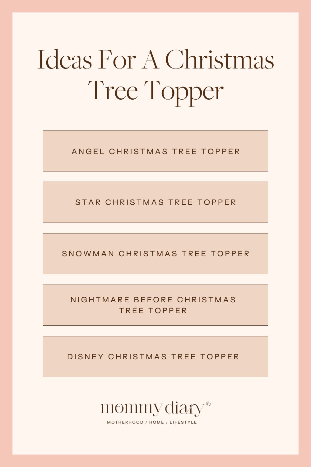 Christmas Tree Topper Ideas