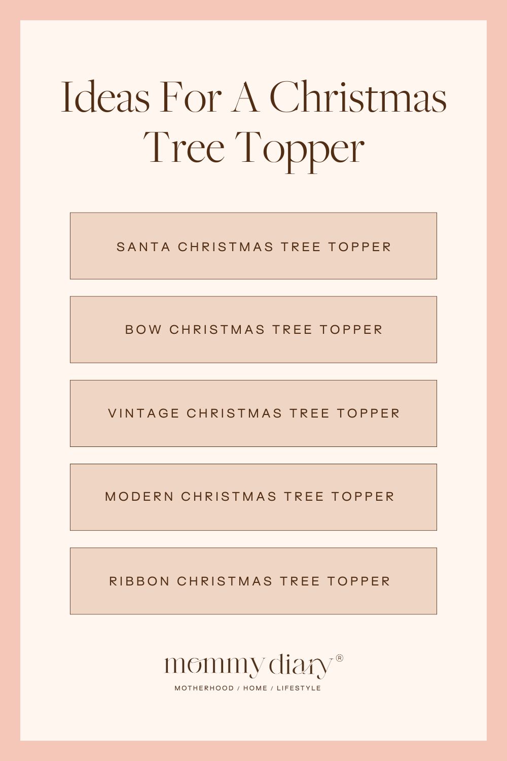 Christmas Tree Topper Ideas