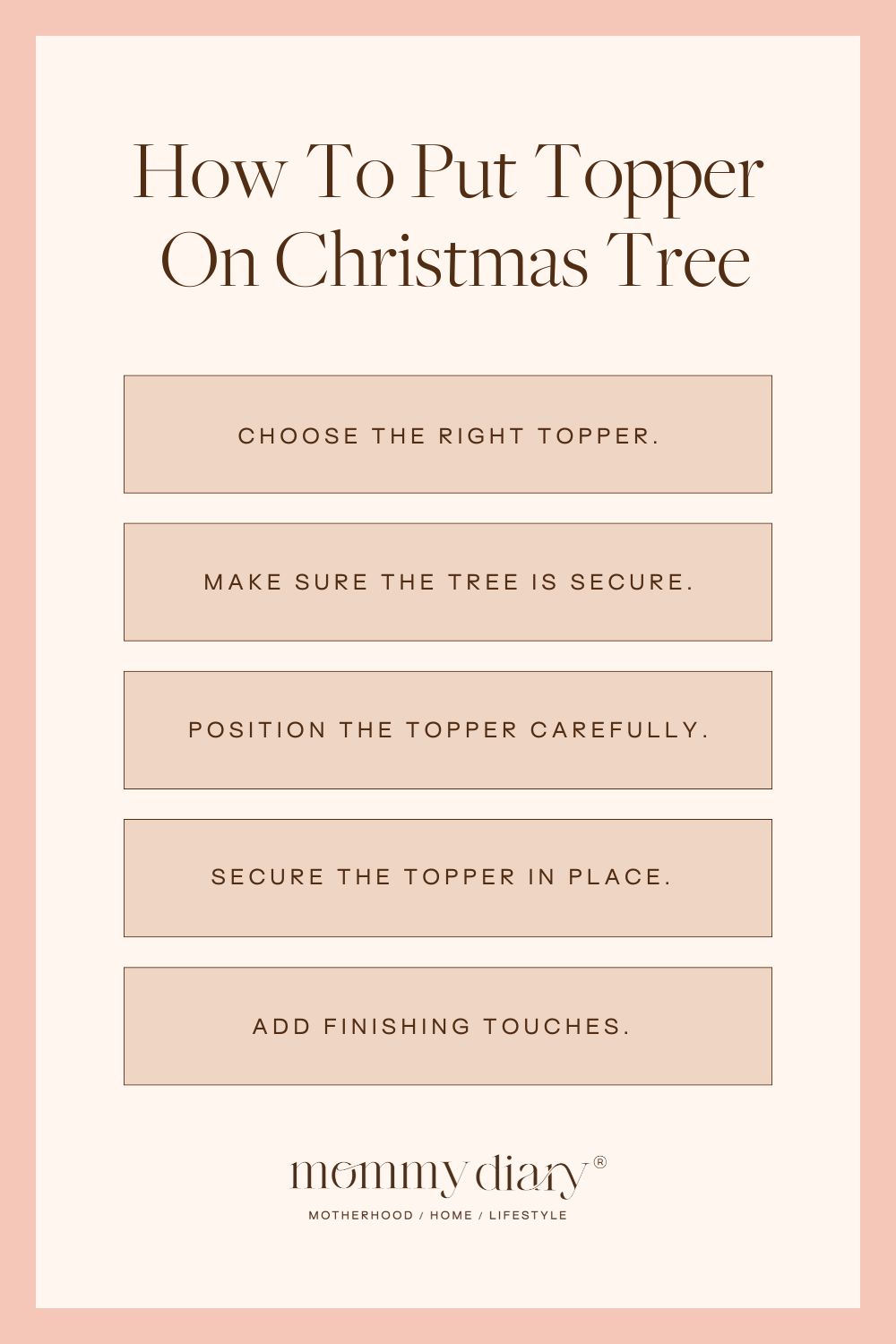 How To Put Topper On Christmas Tree