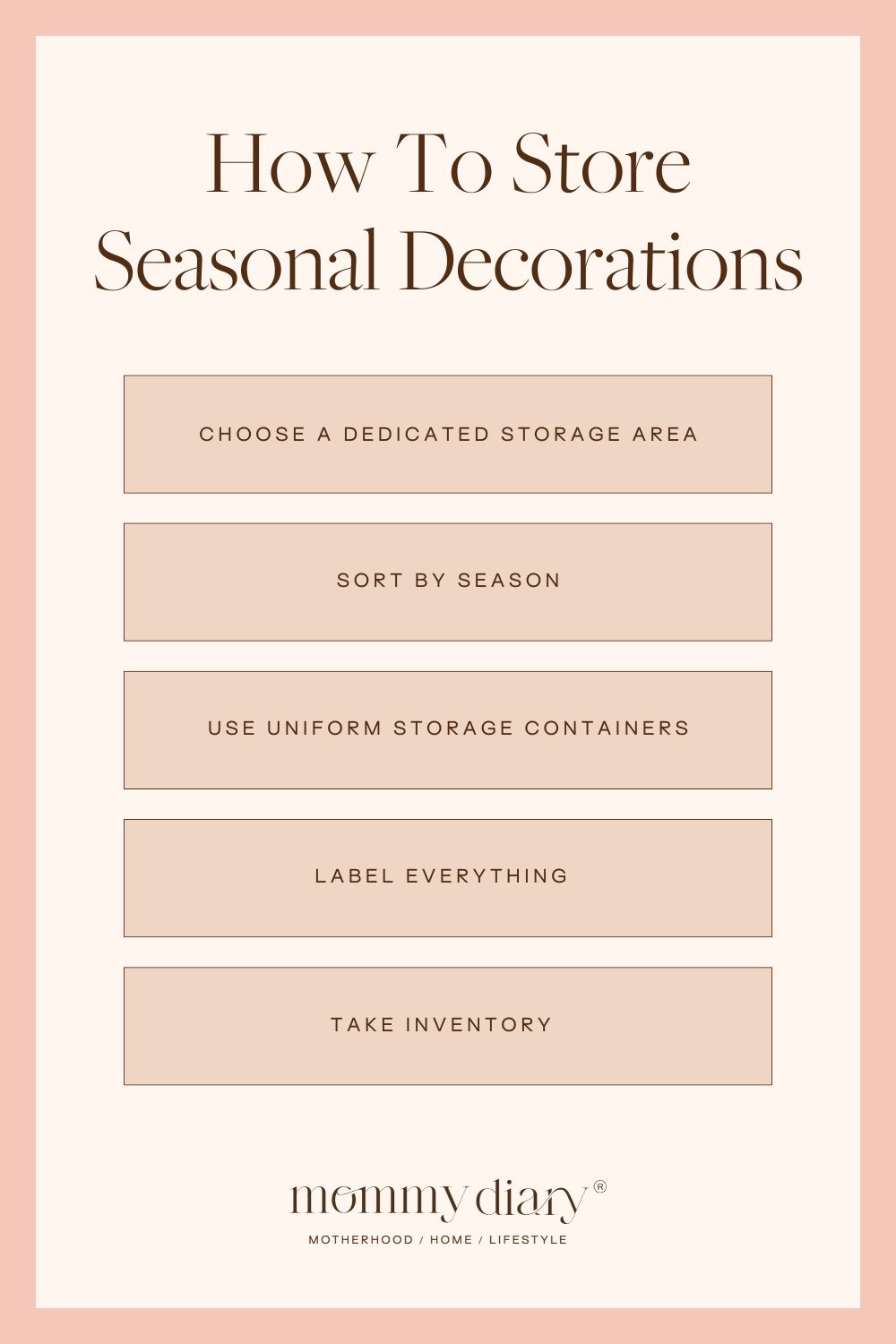 how to store seasonal decorations