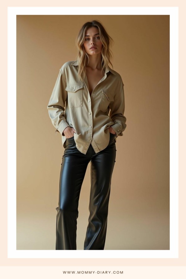 How To Style Oversized Button-Up + Outfit Ideas | Mommy Diary